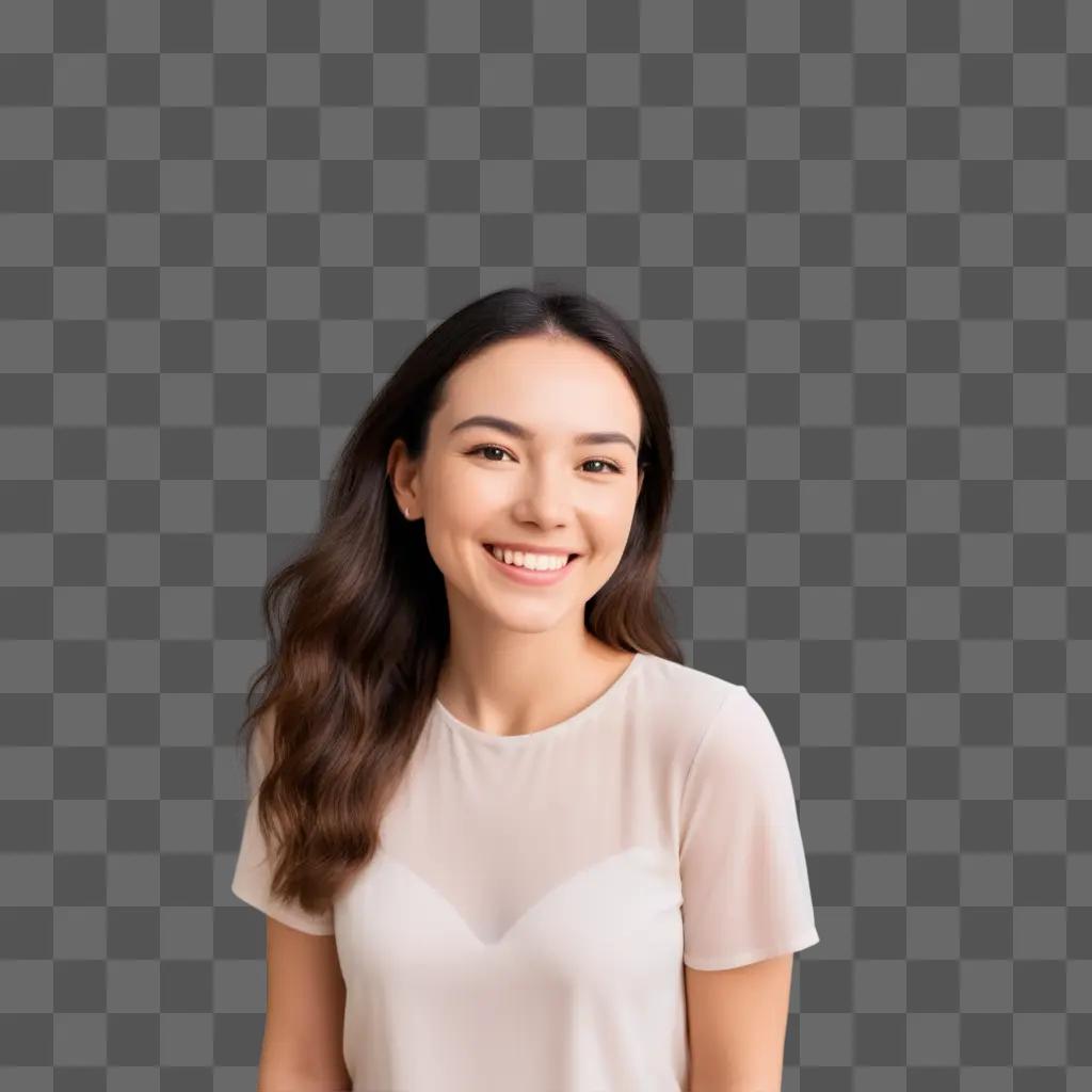 Beautiful girl smiles in a blurred background