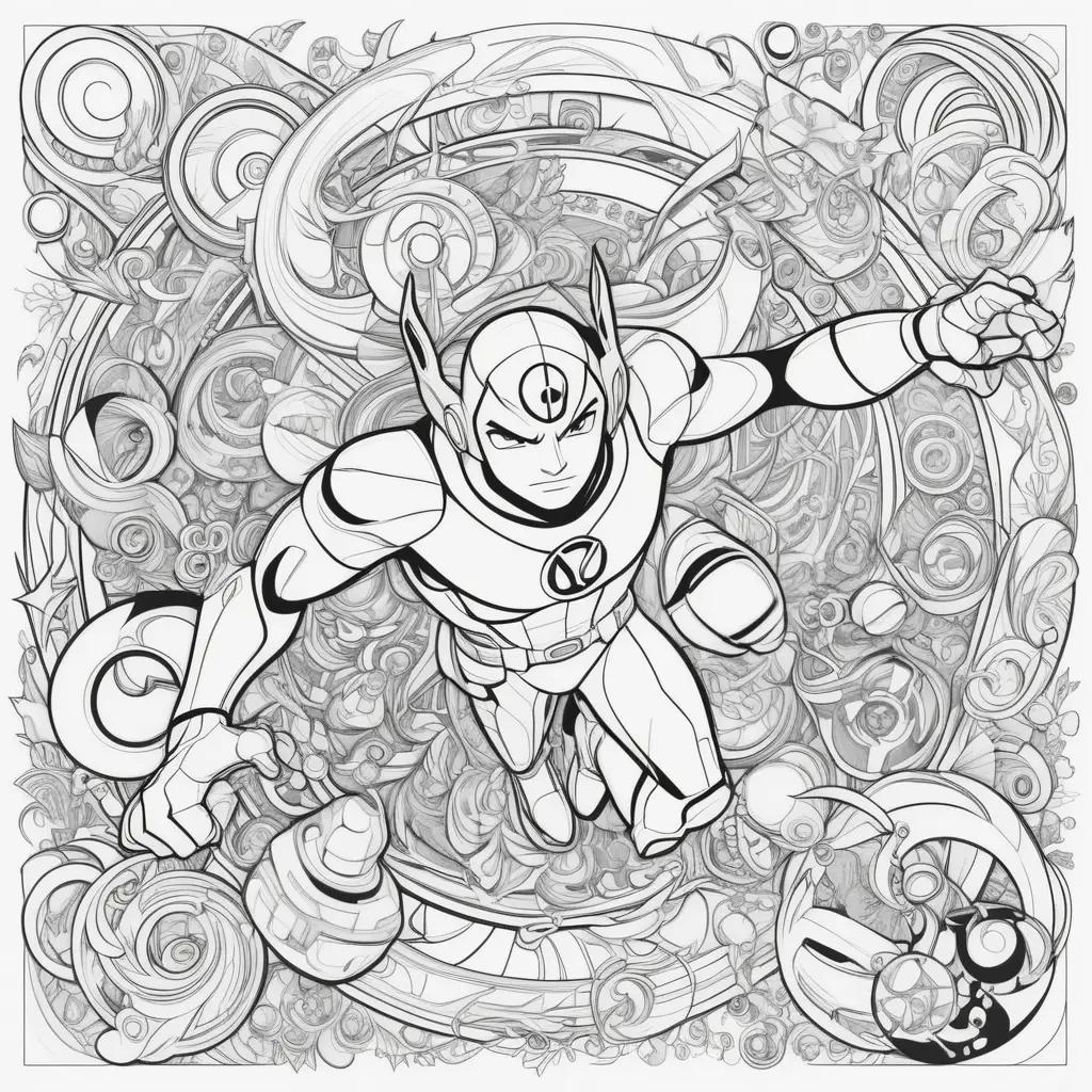 Ben 10 coloring pages with cool designs