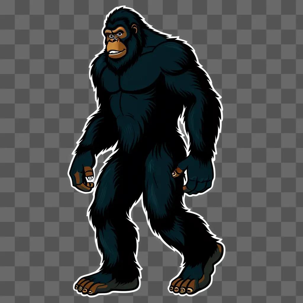 Bigfoot Clipart: Cartoon Claptrart of Bigfoot