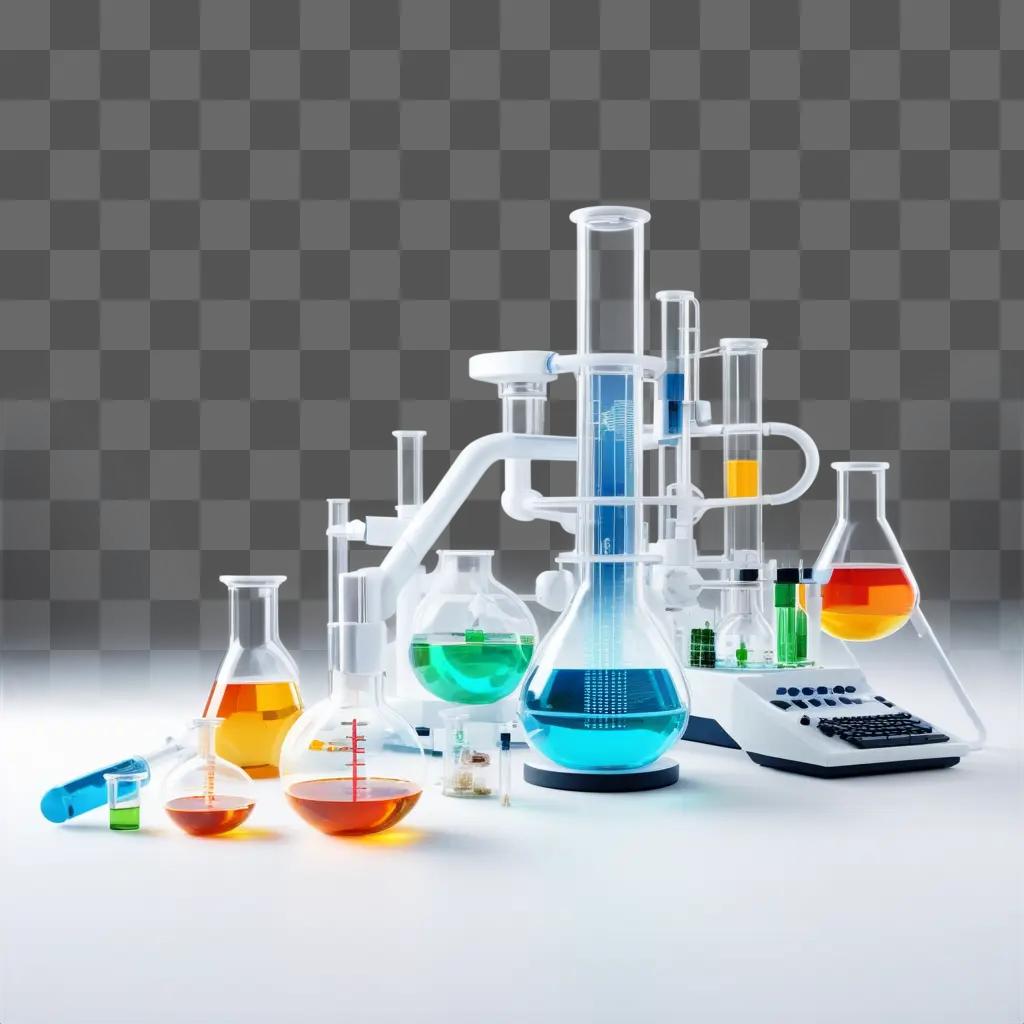 Biotechnology: A diverse collection of glassware and instruments for biological research