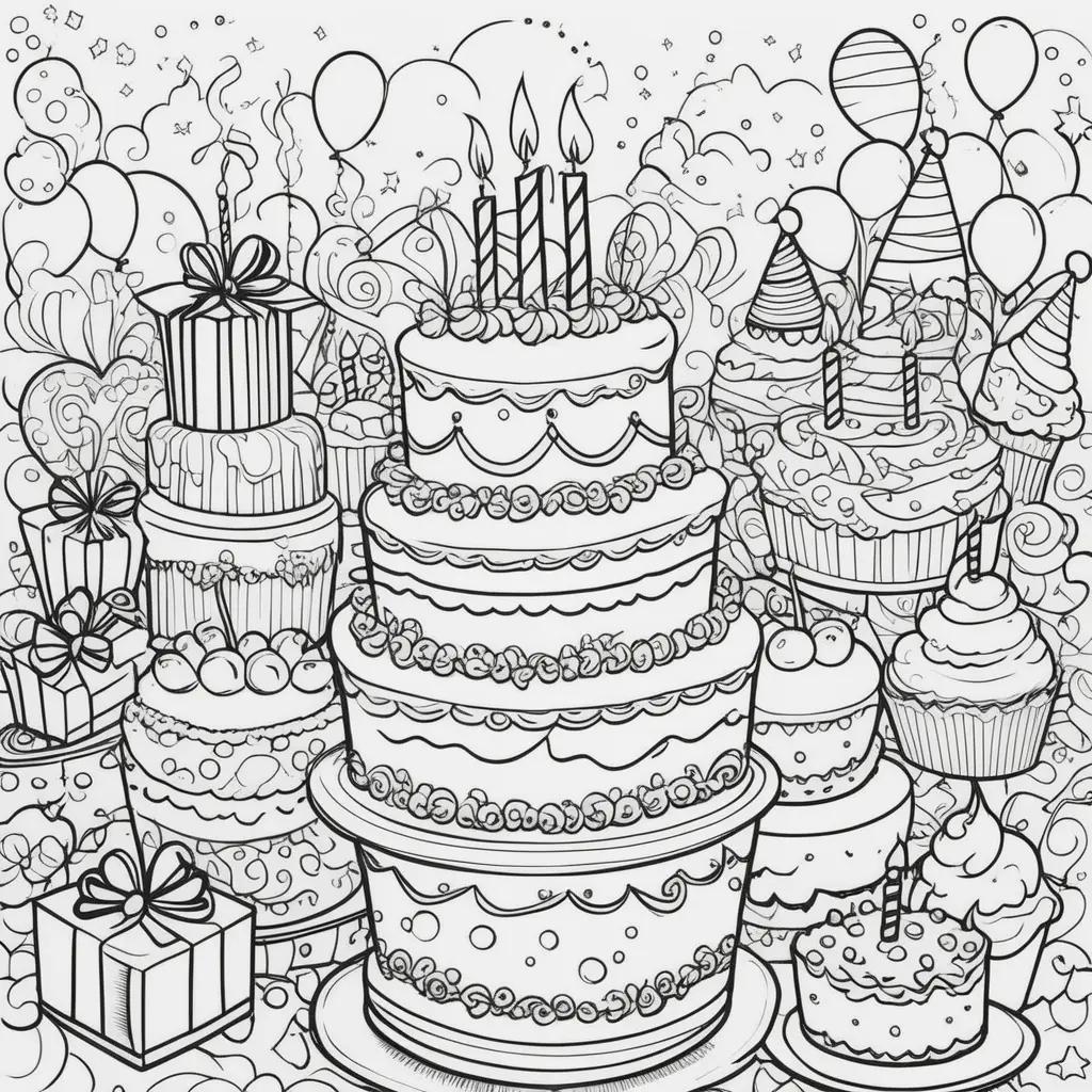 Birthday Coloring Pages: A Collection of Delightful Designs