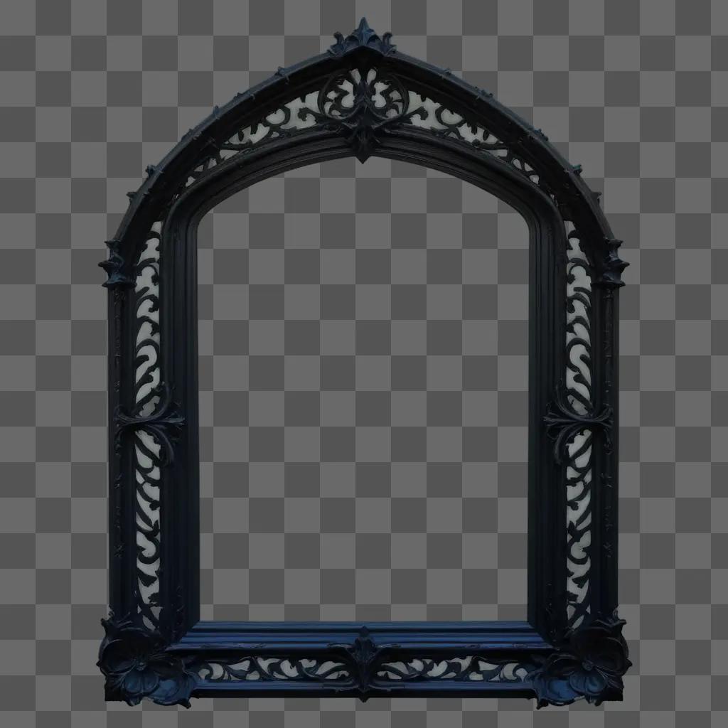 Black Gothic frame on a dark wall