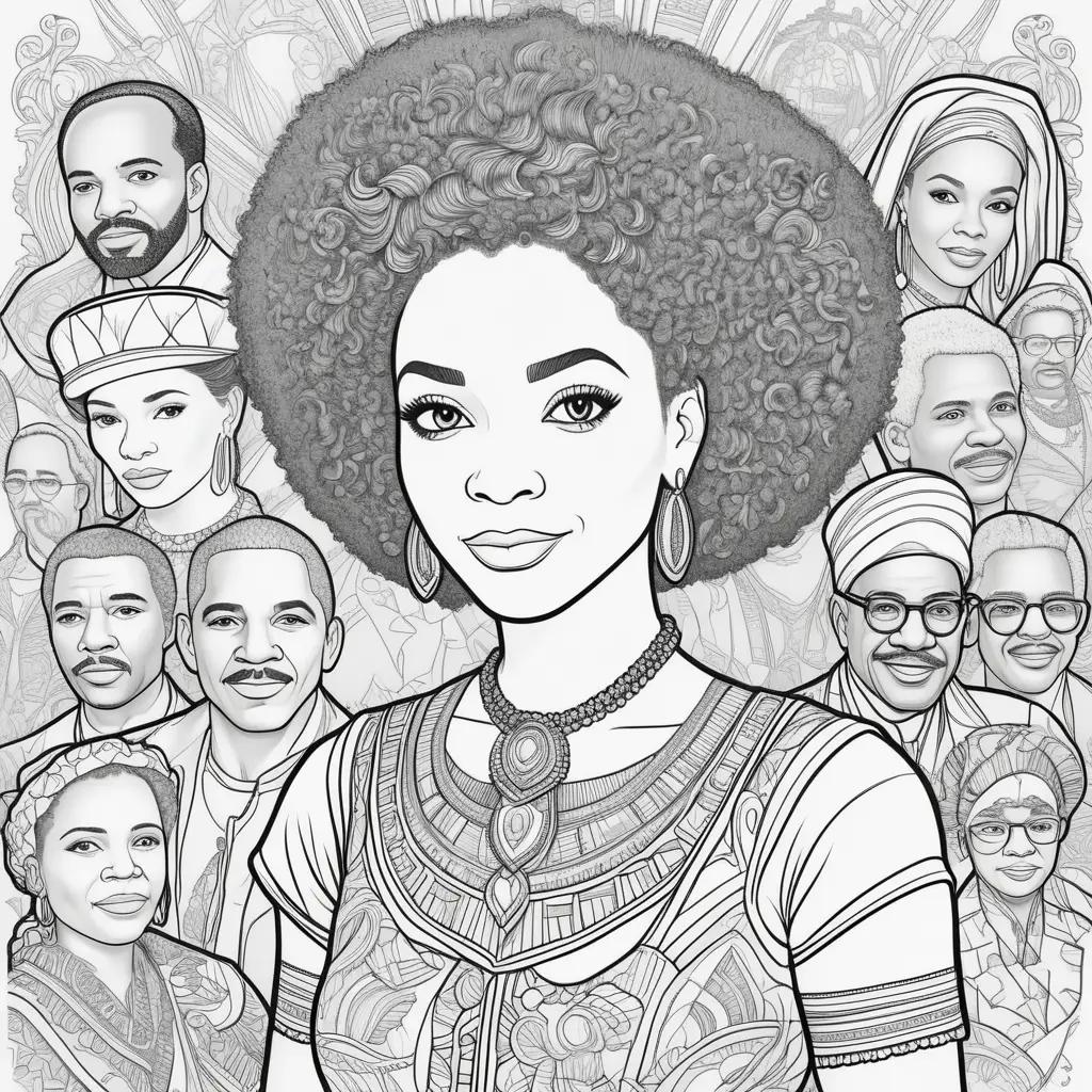 Black History Coloring Pages Featuring African American Women