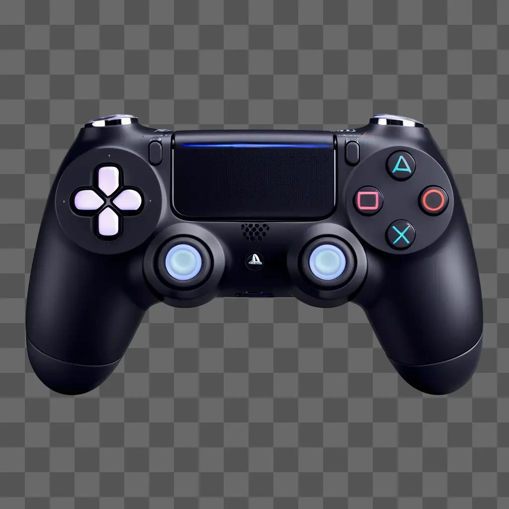 Black PlayStation controller on a dark surface