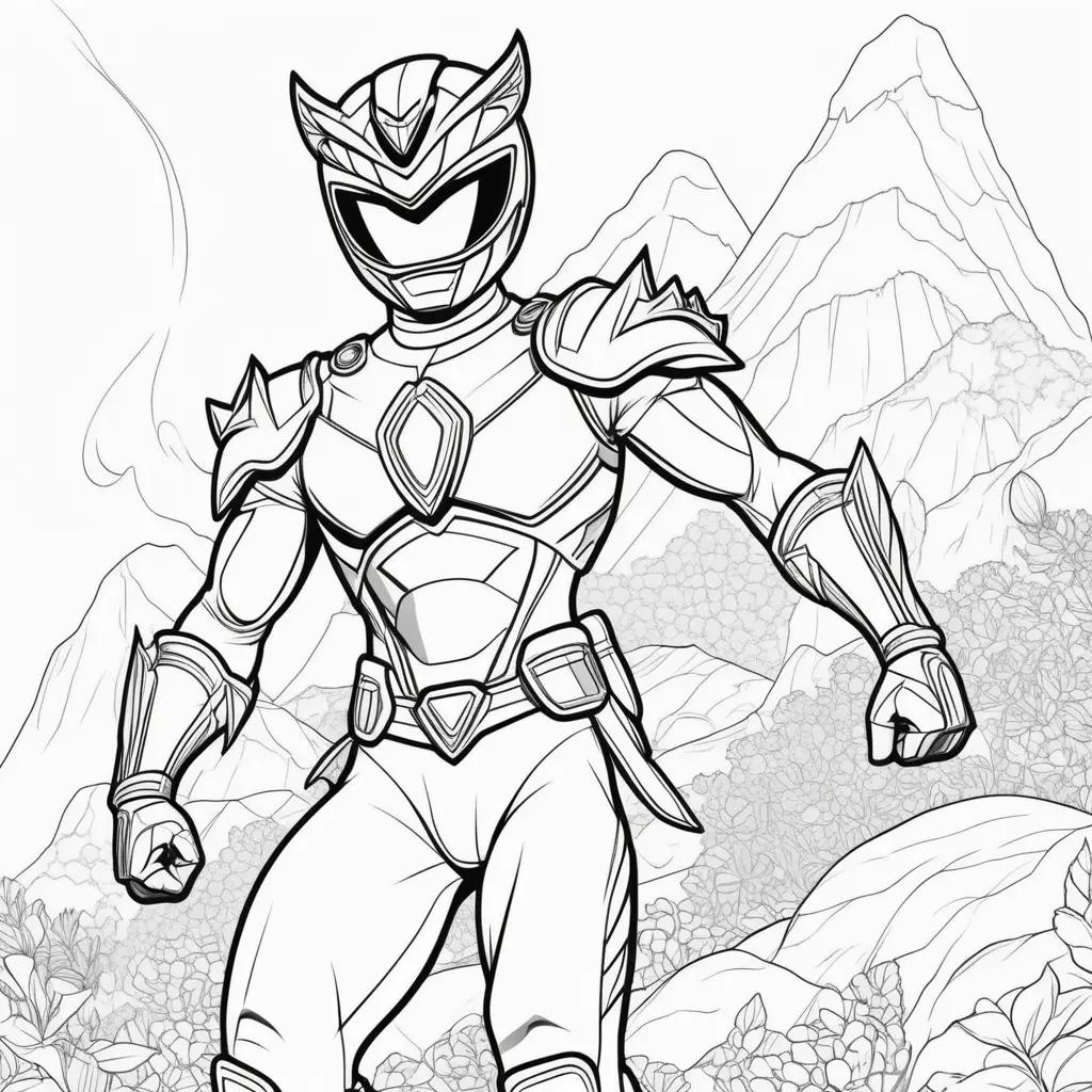 Black Power Ranger coloring pages for kids