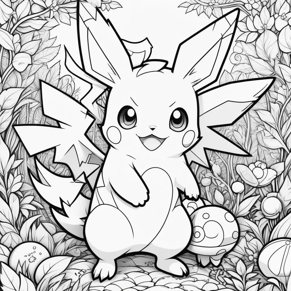 Black and white Pokemon cards coloring pages