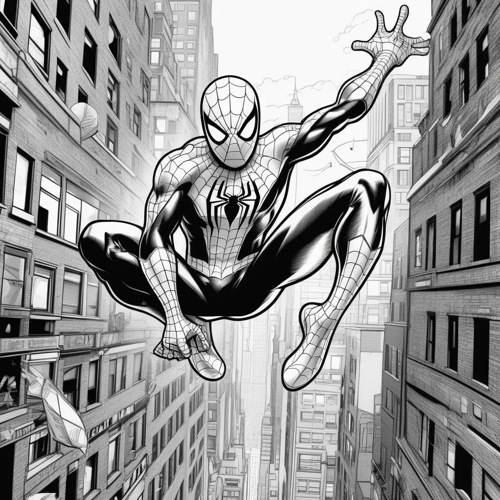 Black and white Spider-Man comic pages