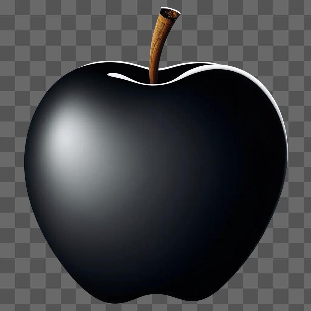 Black and white apple clipart design