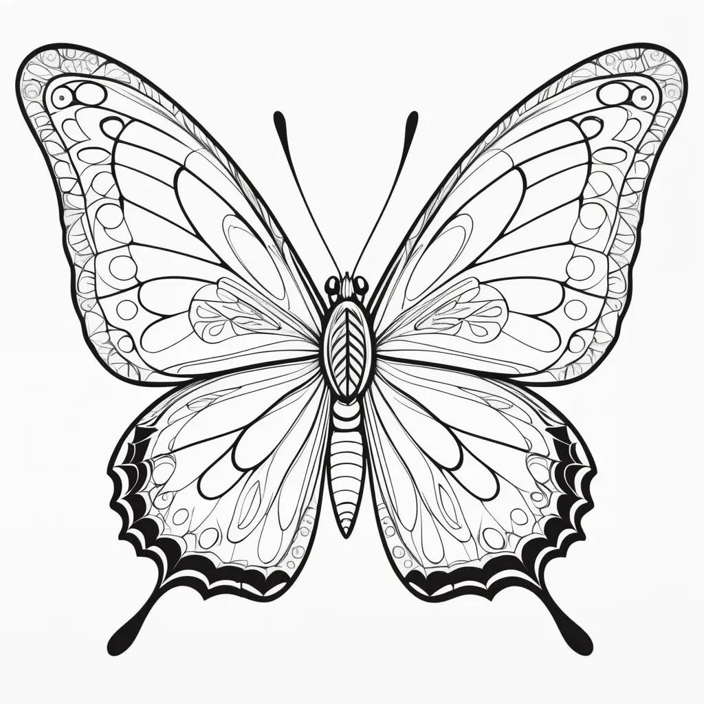 Black and white butterfly coloring pages free printables