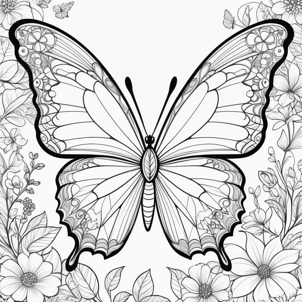 Black and white butterfly printables for adults