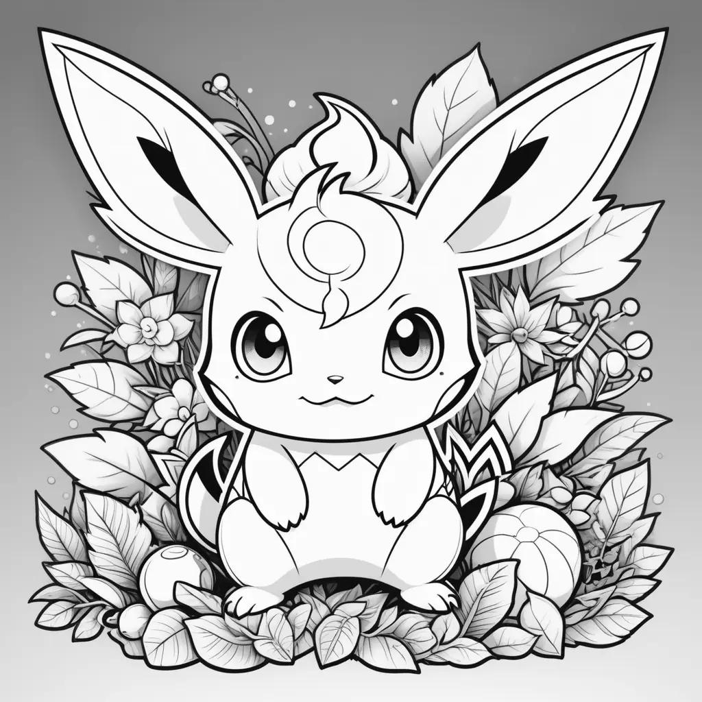 Black and white coloring pages of pokemon