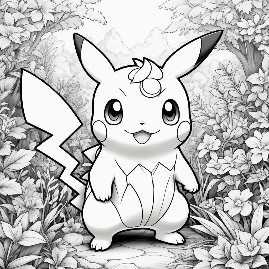 Black and white coloring pages of pokemon