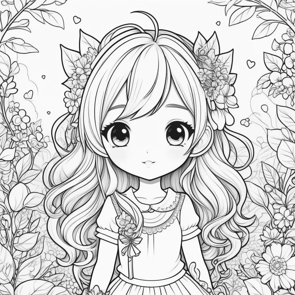 Black and white gacha life coloring pages