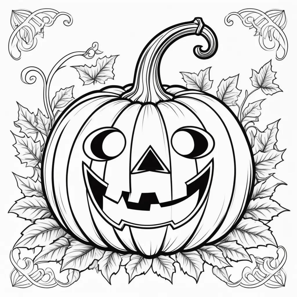 Black and white jack o lantern coloring pages