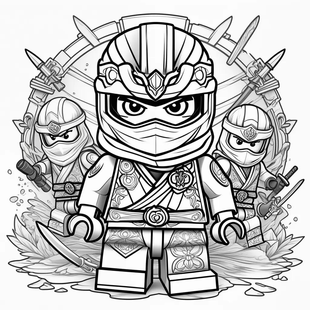 Black and white lego ninjago coloring pages