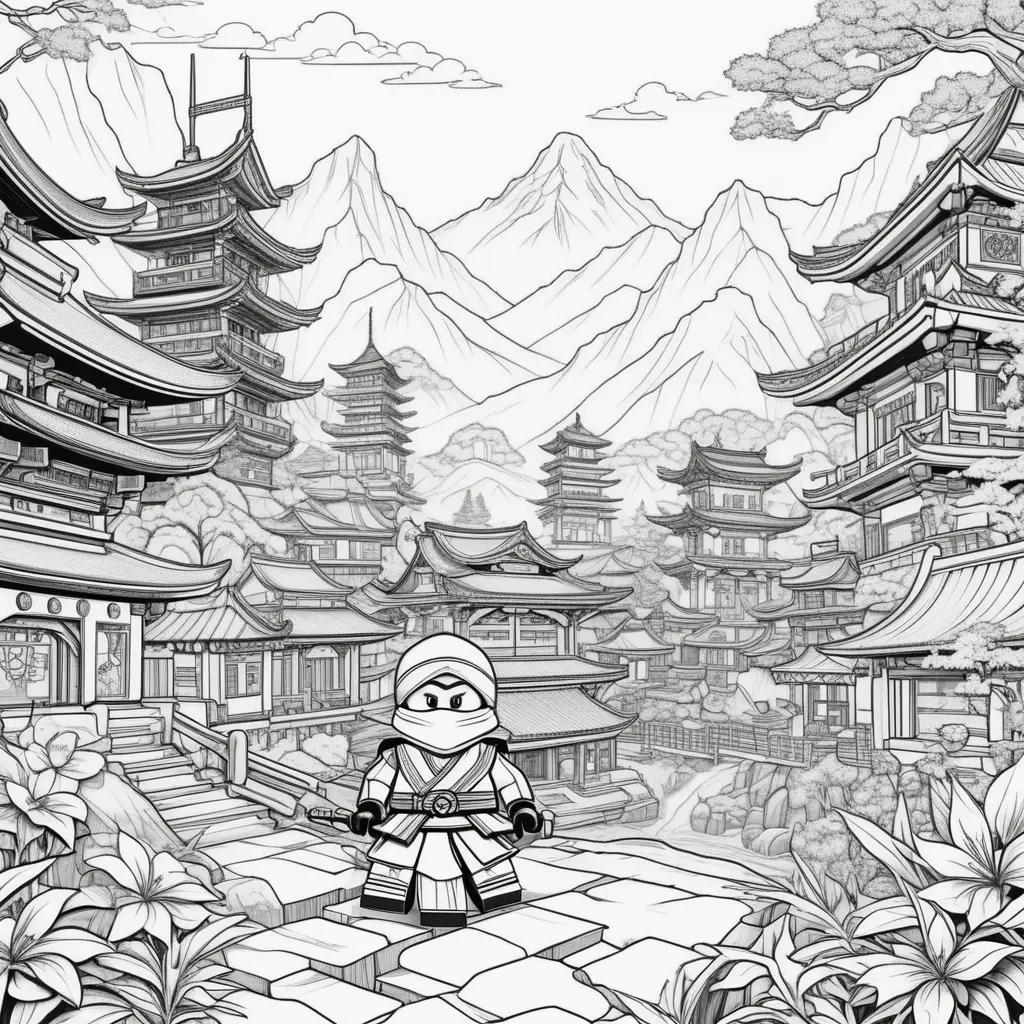 Black and white ninjago coloring pages