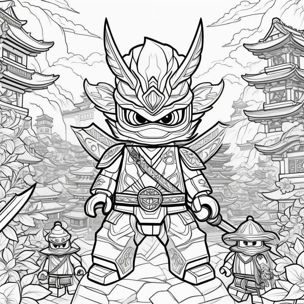 Black and white ninjago coloring pages for kids