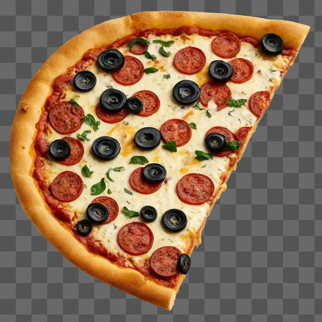 Black and white pizza clipart slice