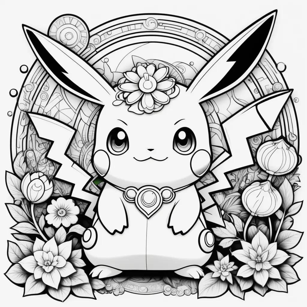 Black and white pokemon coloring pages for kids