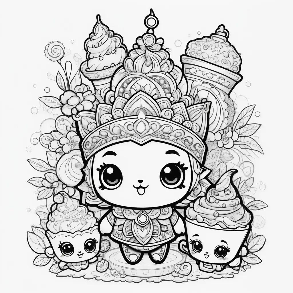 Black and white shopkin coloring pages