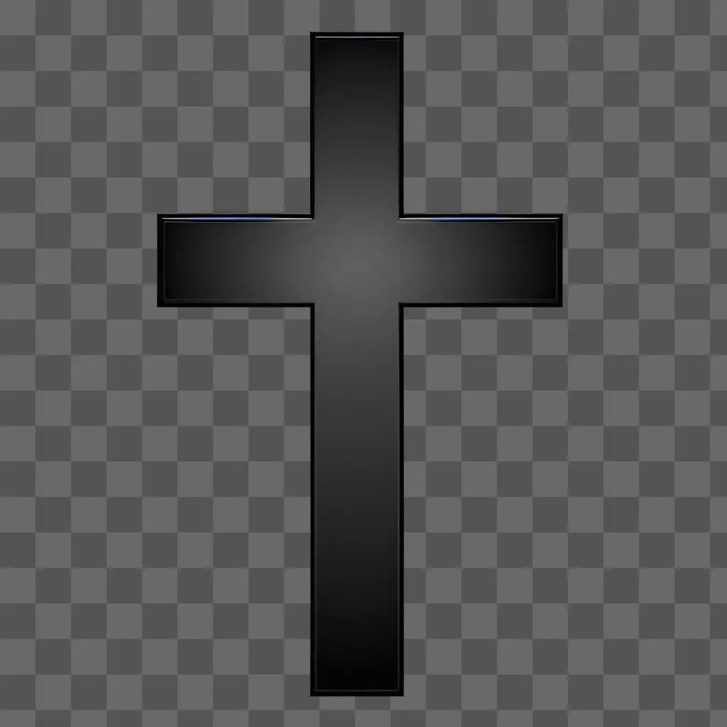 Black cross clipart on a dark background