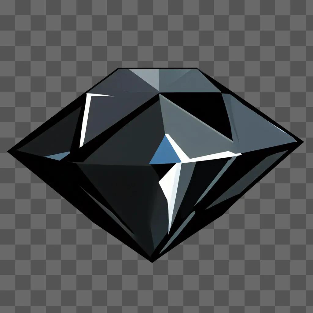 Black diamond drawing on a dark background