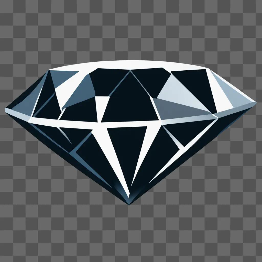 Black diamond with white lines in middle