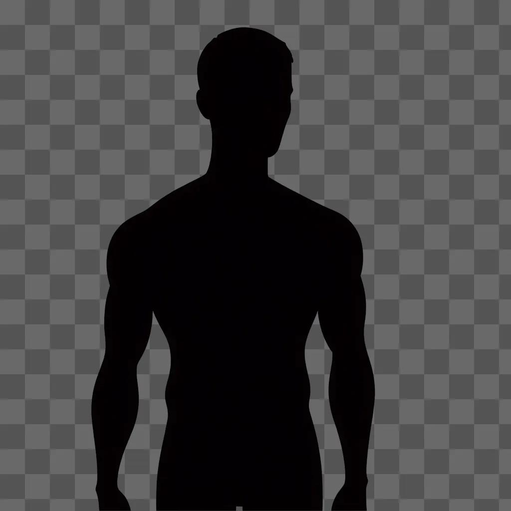 Black figure standing against a black background