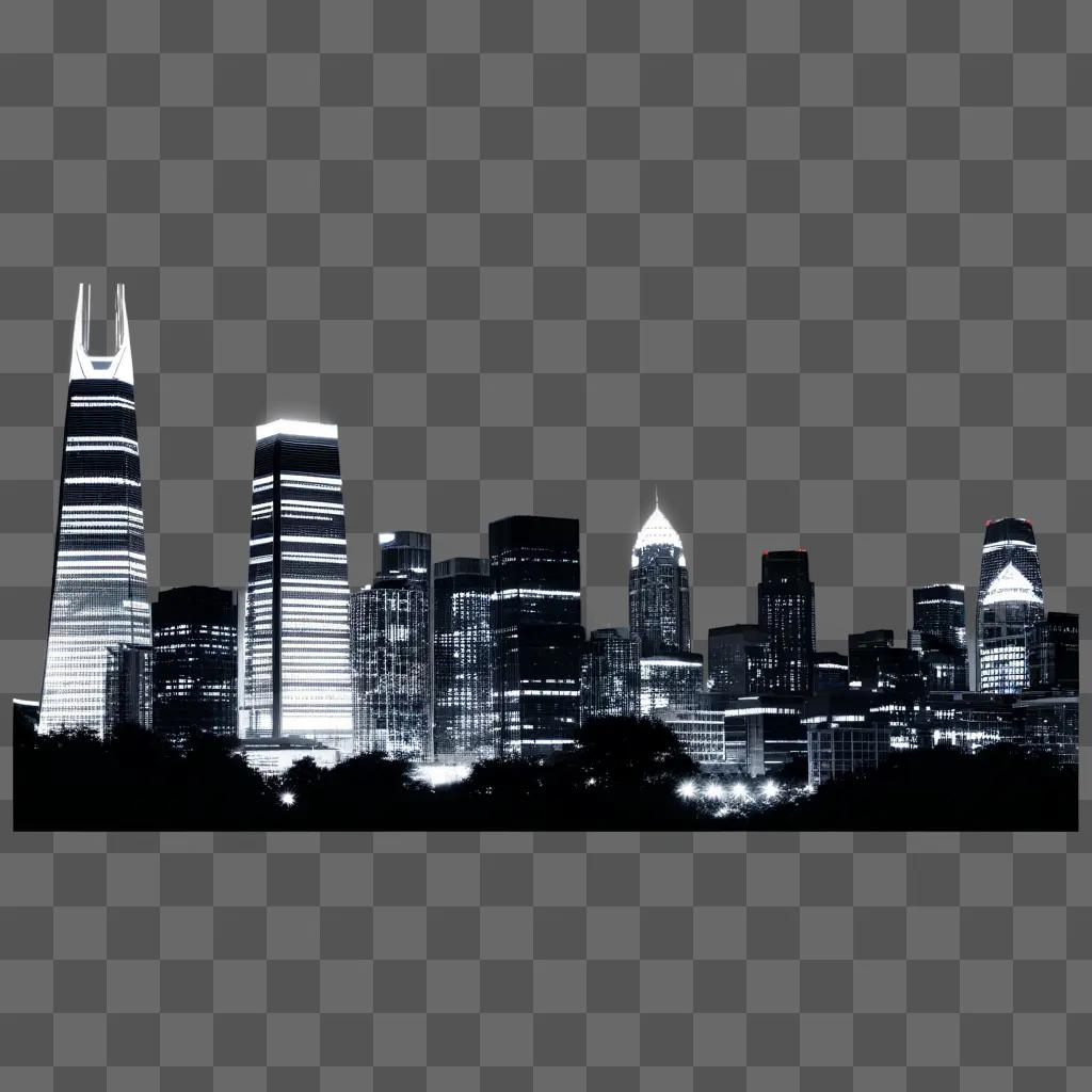 Black image of a city skyline