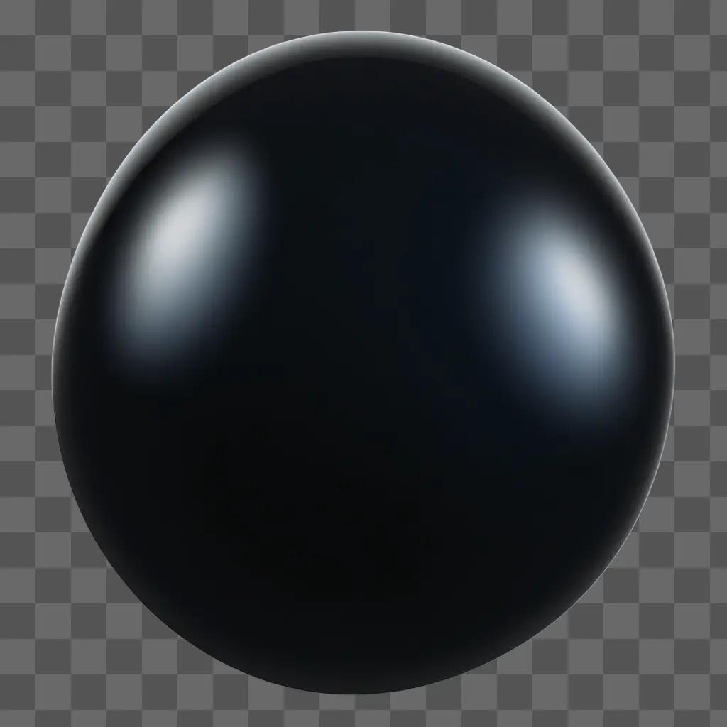 Black sphere in dark background