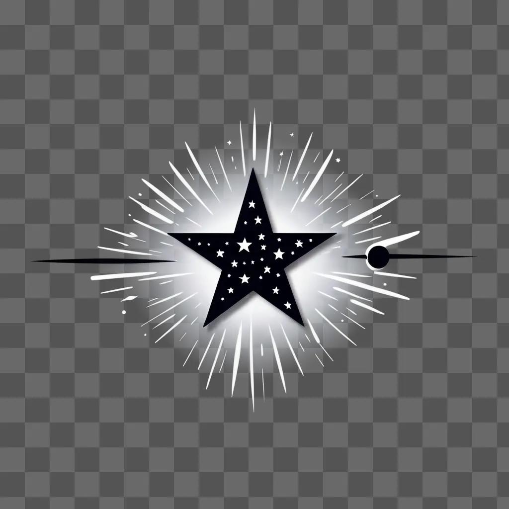 Black star logo with white stars in a circle