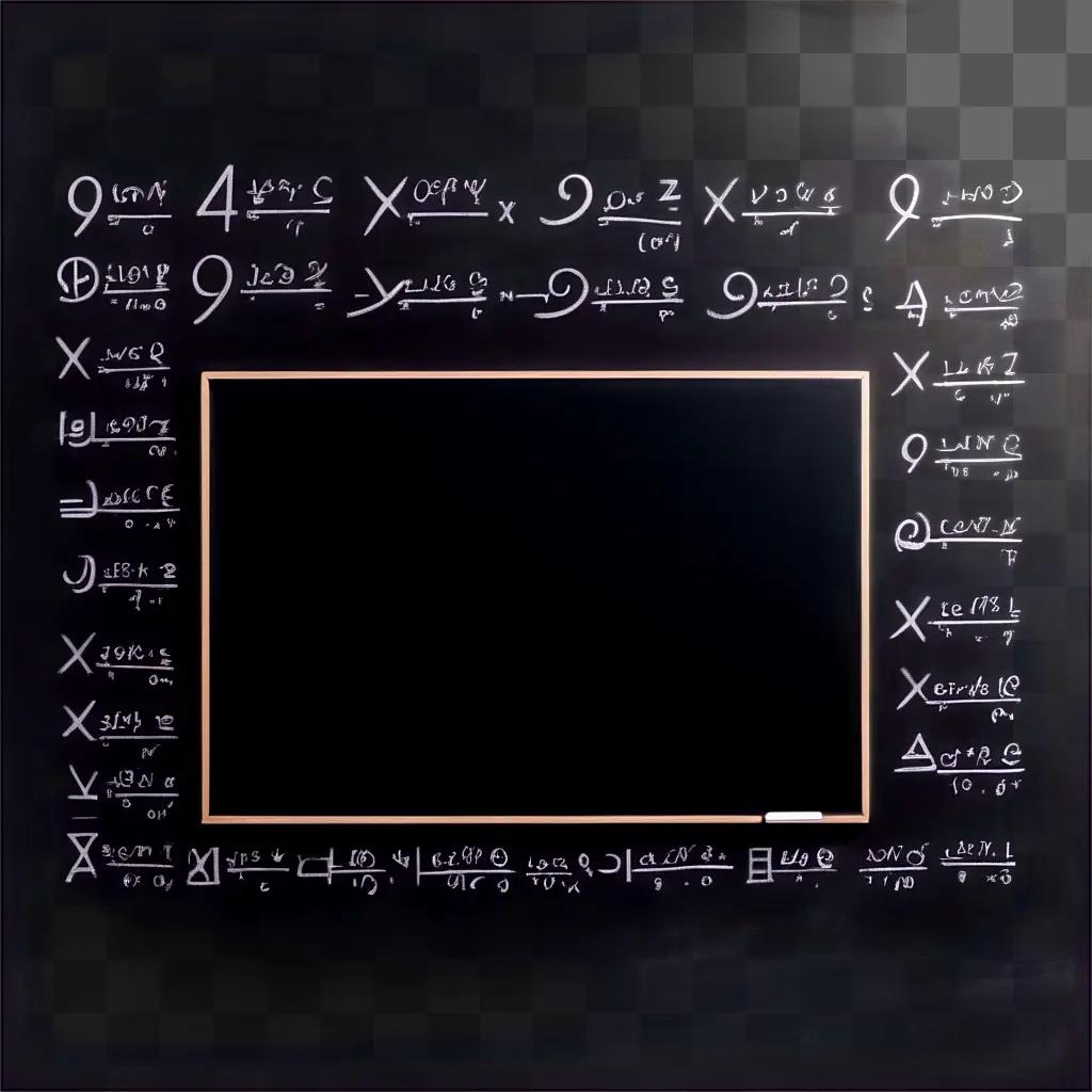 数式が描かれた黒板