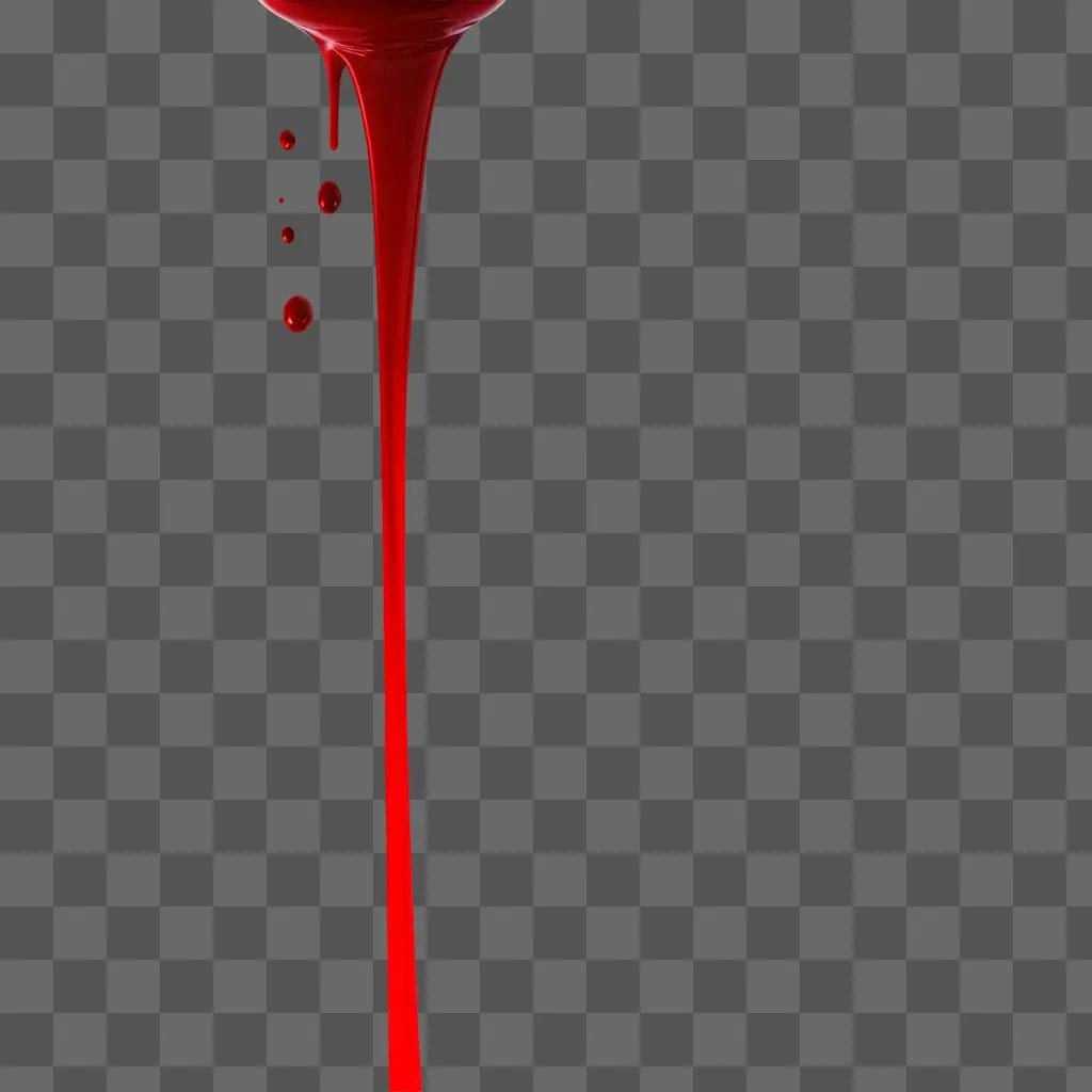 Blood dripping from a red surface