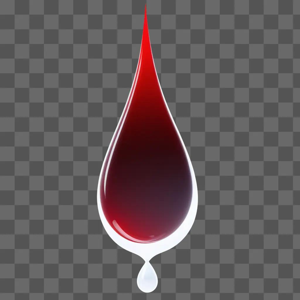 Blood drop on a transparent background