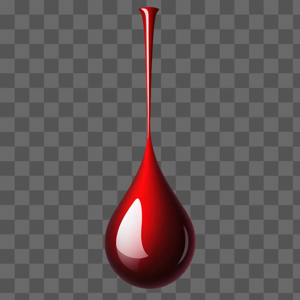 Blood droplet on a red background