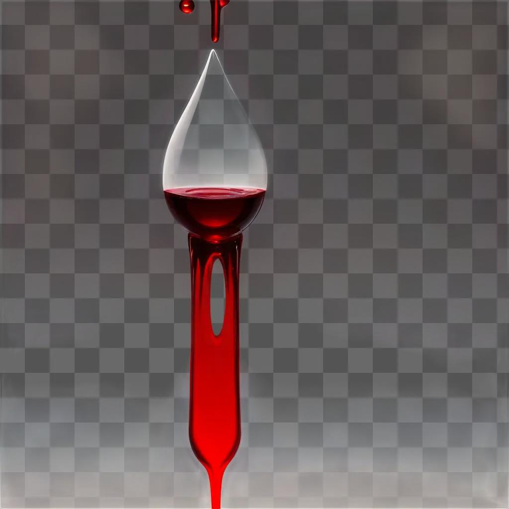 Blood of Jesus dripping in a glass