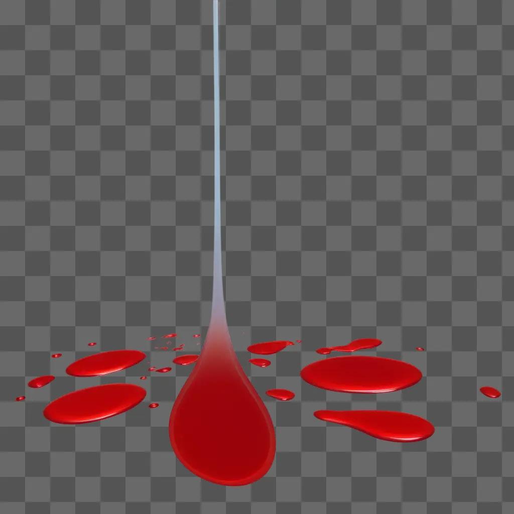 Blood splashes in a transparent red background