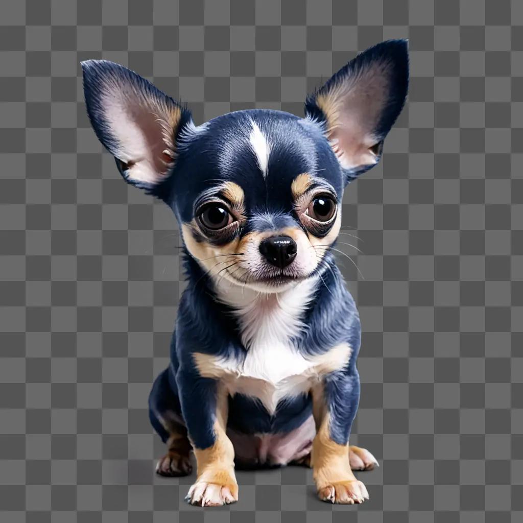 Blue apple head chihuahua with blue eyes