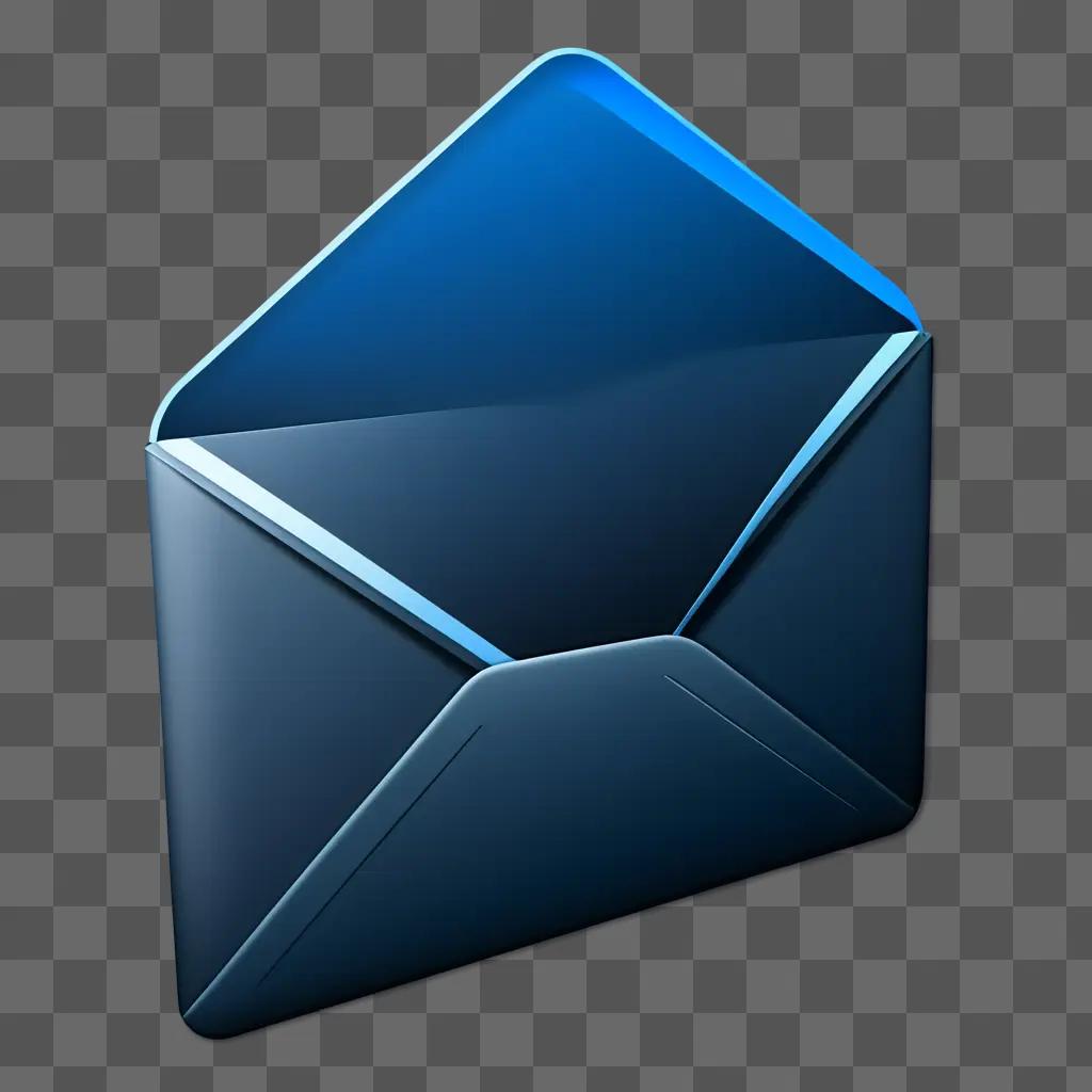 Blue envelope on a dark background with a glowing email icon