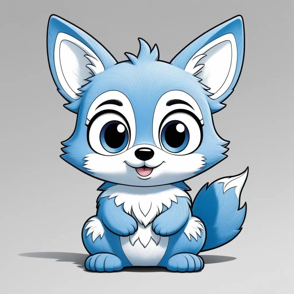 Bluey Coloring Pages Free - A cute blue animal in a cartoon style