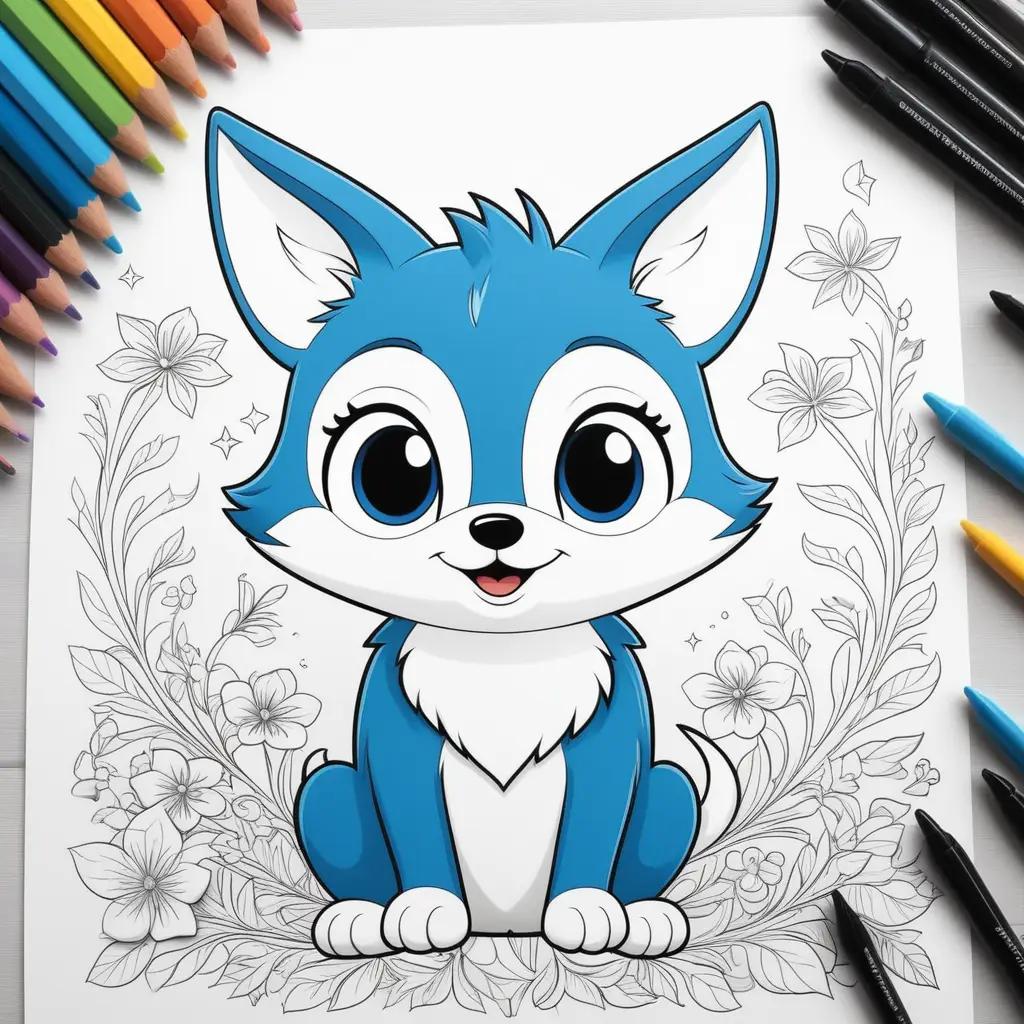 Bluey coloring pages with colorful pencils