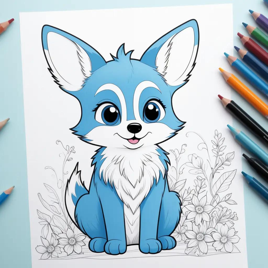 Bluey coloring pages with flowers