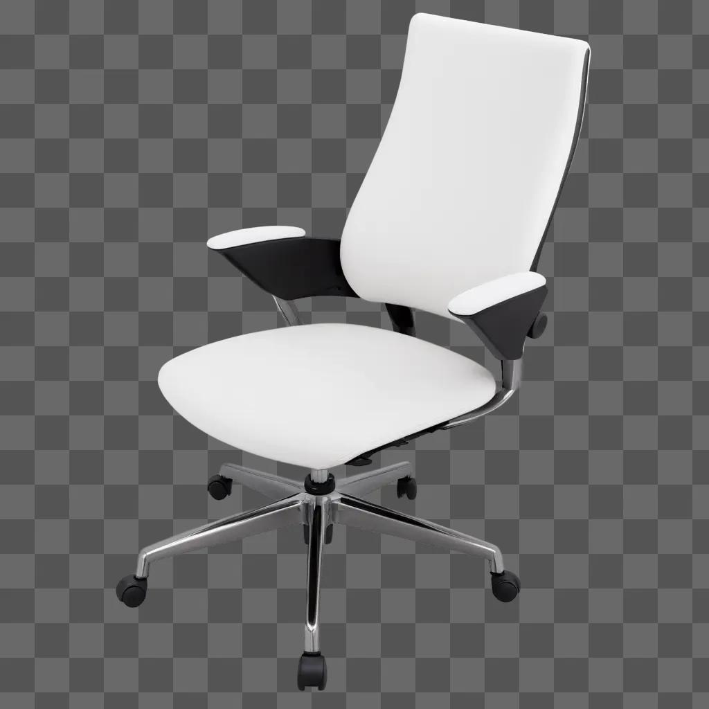 Blurred desk chair with arm rests and black wheels