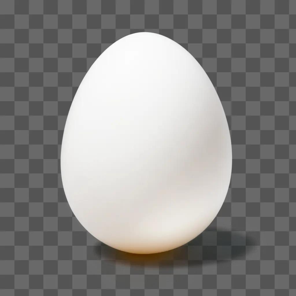 Blurry egg on white background with transparent outline