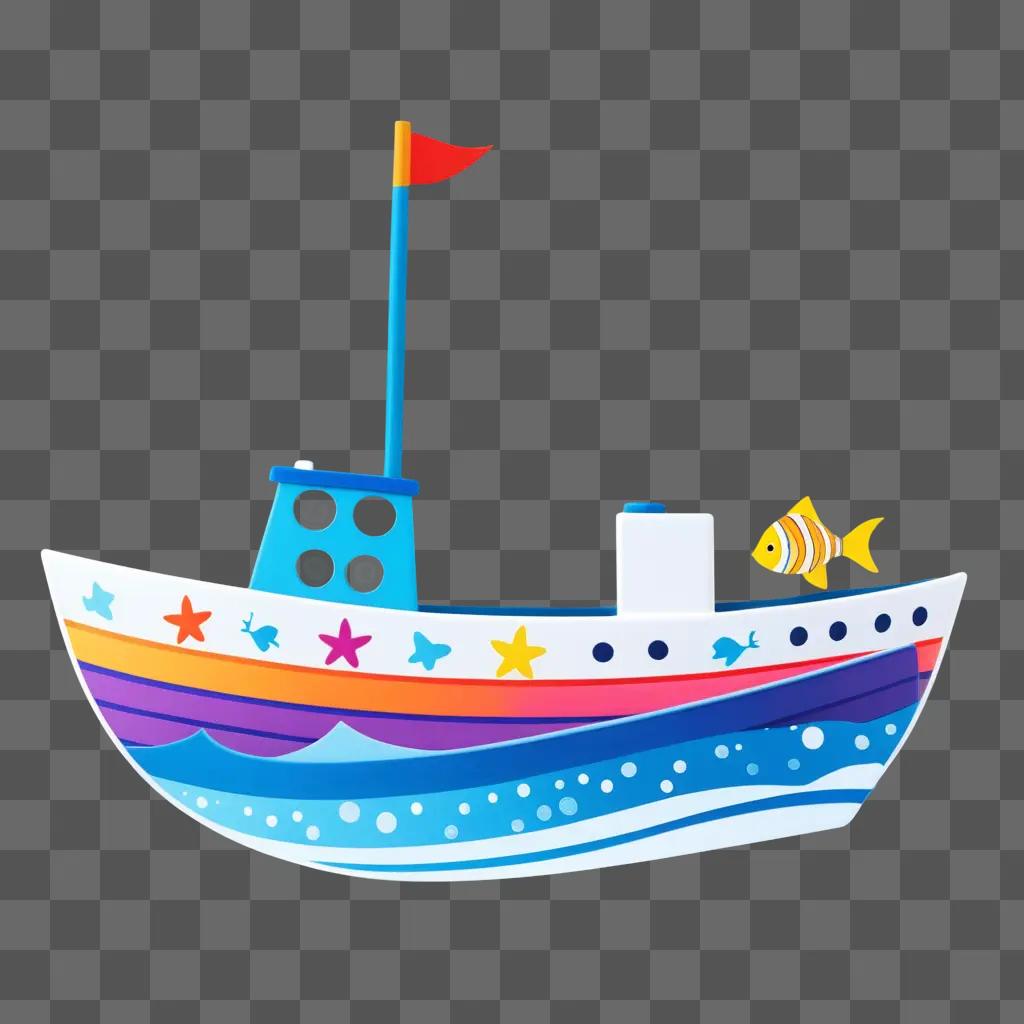 子供のためのボートの絵:カラフルで楽しく、遊び心があります