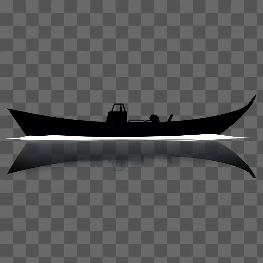 Boat silhouette with a dark background