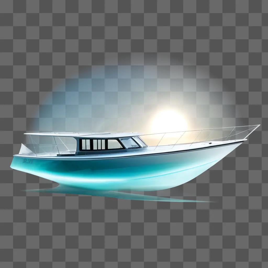 透明な船体を持つボートは水上を滑空します