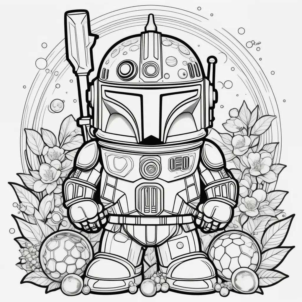 Boba Fett Coloring Page: A Star Wars Character