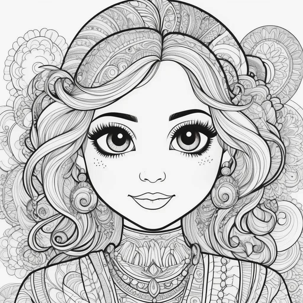 Bobbie Goods Coloring Pages Free is a collection of coloring pages featuring a girl with bobbed hair, a necklace, and a bracelet