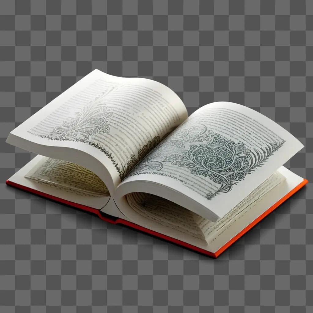 Book with transparent pages and a graphic on it